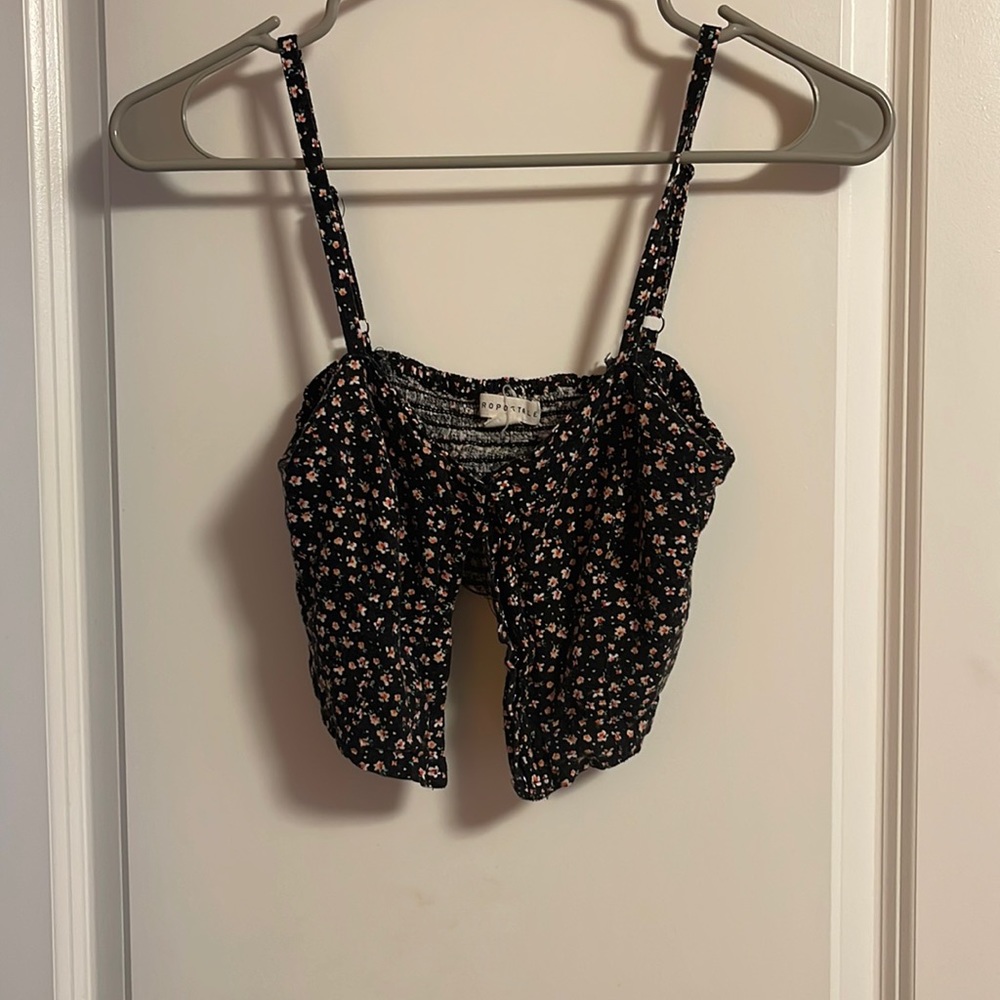 front clip floral tank